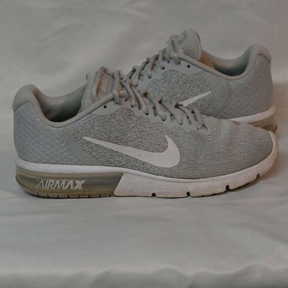 Nike Air Max Sequent 2 Womens 852465-007 Platinum Grey Running Shoes Size 9 - Picture 1 of 12